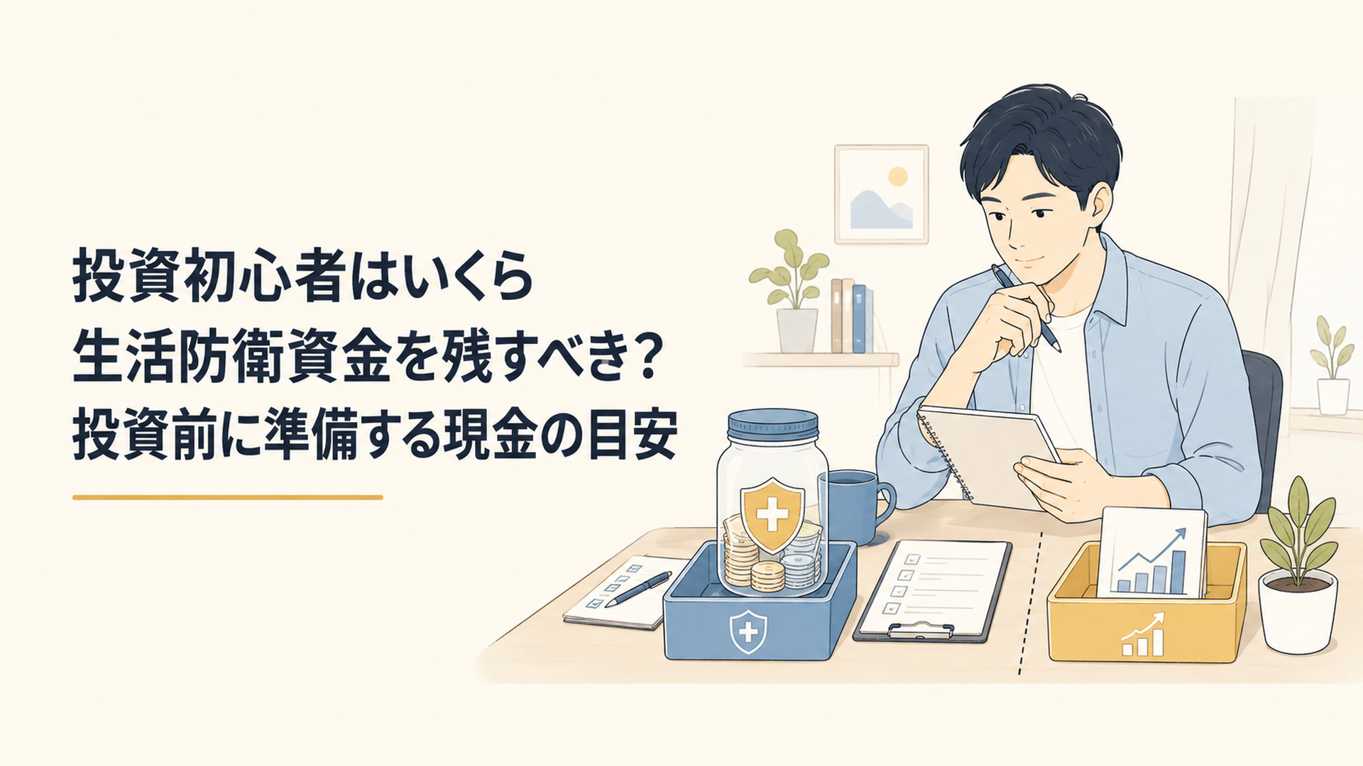 投資を始める前に生活防衛資金と投資資金を分けて整理する初心者